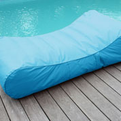 chaise longue gonflable - turquoise